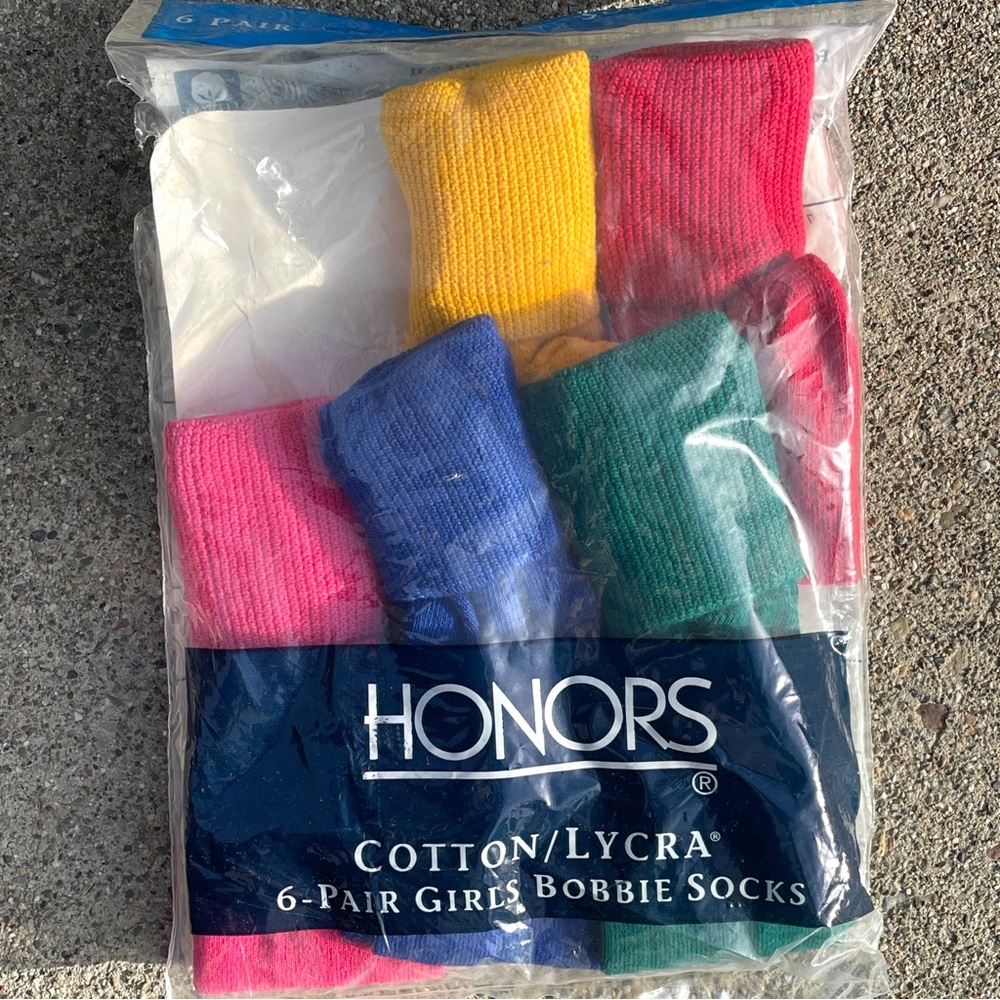 Vintage HONORS Women's Bobbie Socks - 5 pairs orig. packaging
